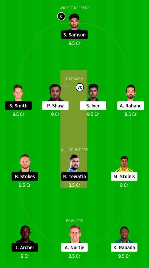 DC vs RR Dream11 Prediction |Dream11 IPL | RR vs DC IPL 2020